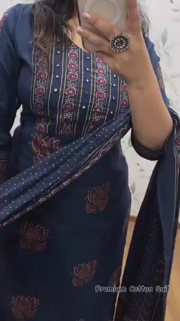 Designer_Mughal_Floral_Cotton_Kurta_Pant_Dupatta_Set_With_Mirror_Handwork_For_Women