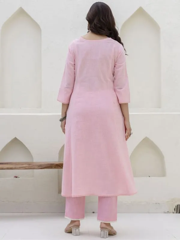 Floral_Yoke_Cotton_Slub_Kurta_Pant_Set_With_Dupatta