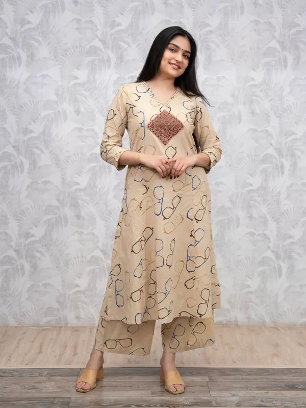 Beige_Cotton_Embroidered_Co_Ord_Set_For_Women