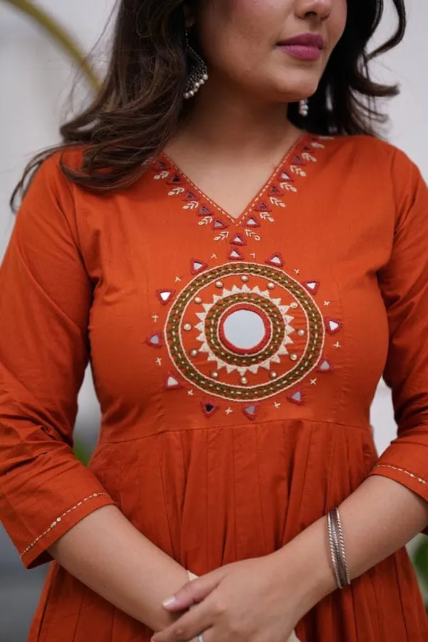 Rust_Aura_Embroidered_Kurti_Pant_Set_With_Dupatta