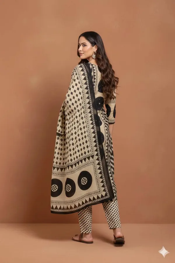 Ivory_Noir_Printed_Cotton_Kurti_Set