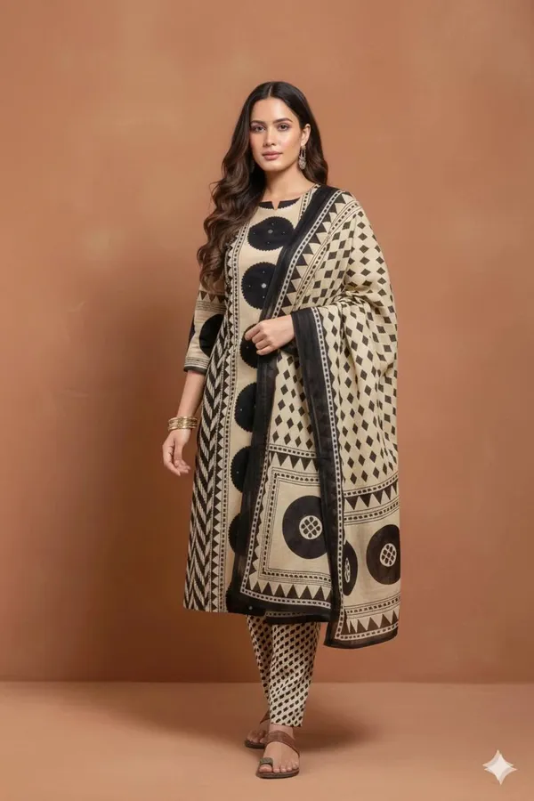 Ivory_Noir_Printed_Cotton_Kurti_Set