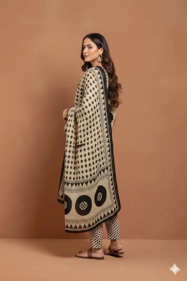 Ivory_Noir_Printed_Cotton_Kurti_Set