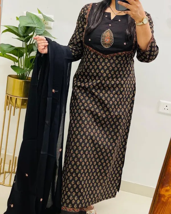 Pure_Cotton_Kurti_Pant_Dupatta_Set_For_Women_Embroidered_3_Piece_Ethnic_Suit