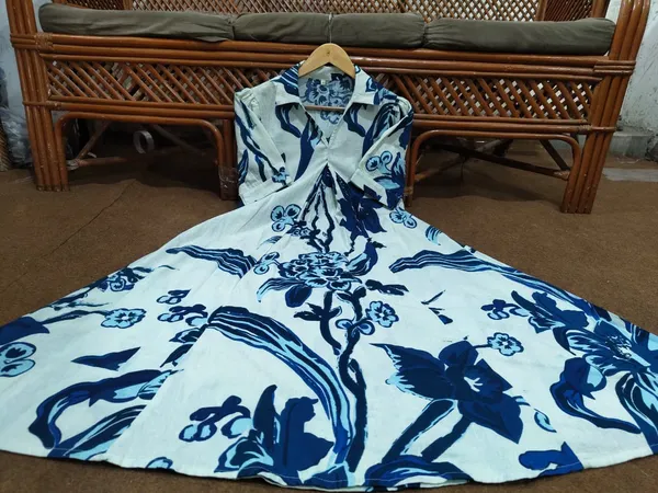 Azure_Bloom_Hand_Block_Inspired_Indo_Western_Dress