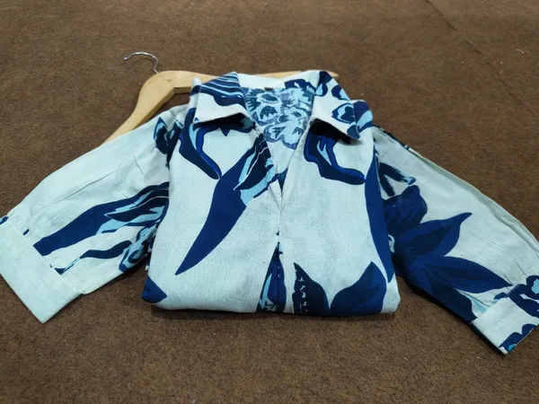Azure_Bloom_Hand_Block_Inspired_Indo_Western_Dress