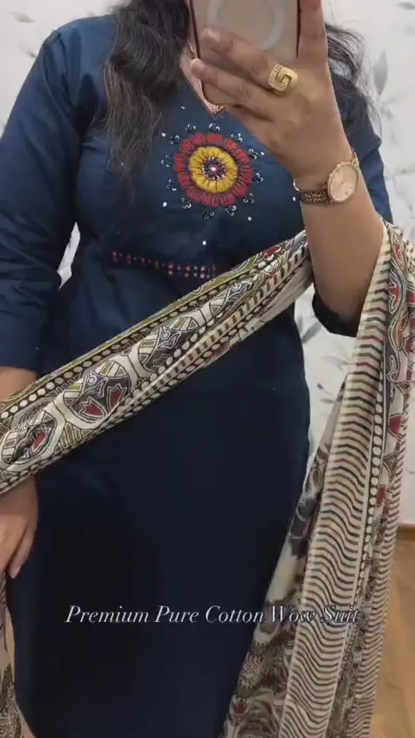 Dhabu_Cotton_Kurta_Pant_Set_With_Kutch_Embroidery_Mirror_Work_Printed_Dupatta_For_Women