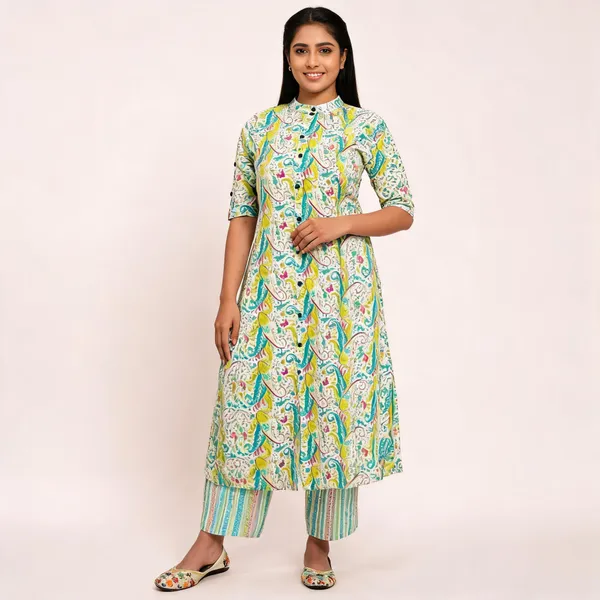 Meadow_Paisley_Cotton_Kurti_Pant_Set