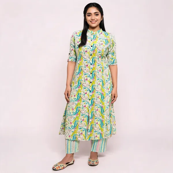 Meadow_Paisley_Cotton_Kurti_Pant_Set