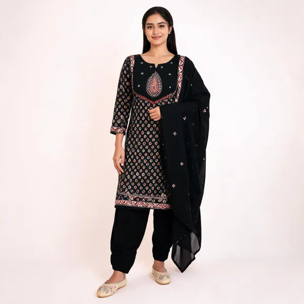 Pure_Cotton_Kurti_Pant_Dupatta_Set_For_Women_Embroidered_3_Piece_Ethnic_Suit