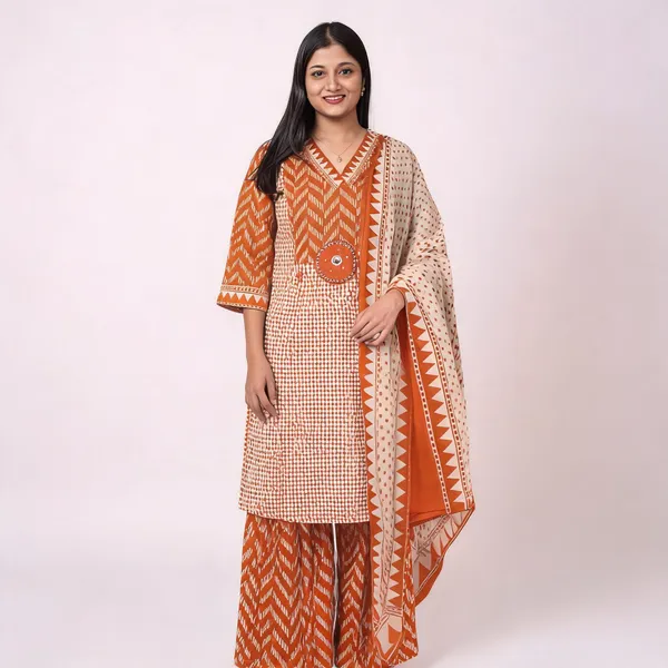 Heritage_Charm_Cotton_Kurta_Palazzo_Set_With_Designer_Dupatta