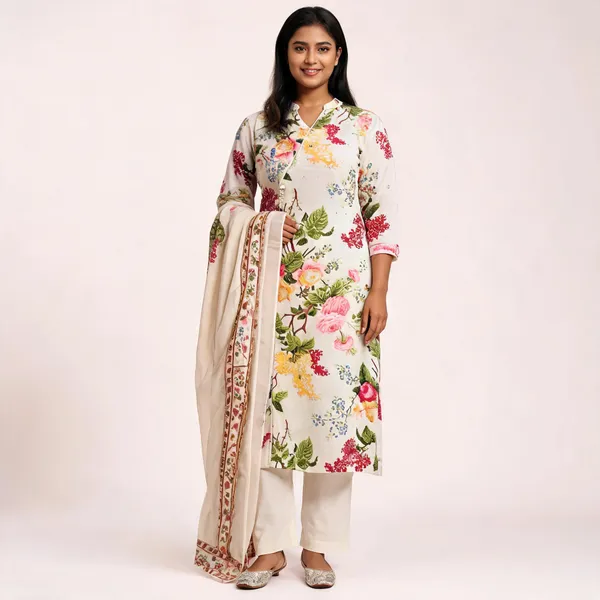 Pure_Cotton_Floral_Printed_Kurta_Pant_Set_With_Mulmul_Dupatta_For_Women