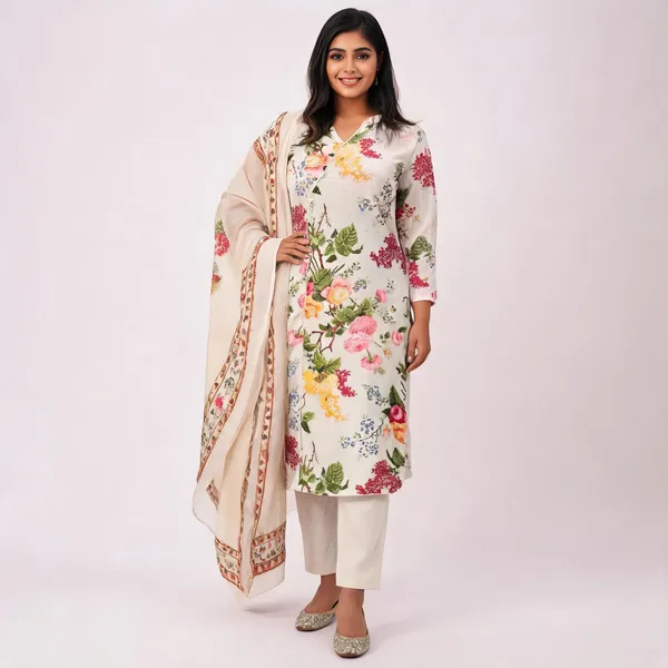 Pure_Cotton_Floral_Printed_Kurta_Pant_Set_With_Mulmul_Dupatta_For_Women
