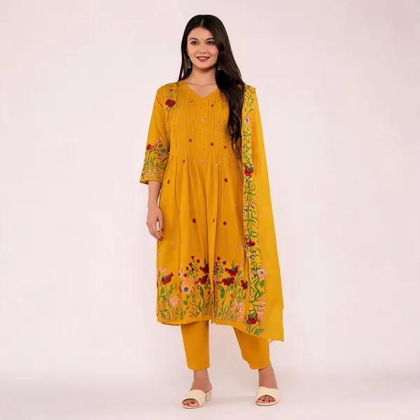 Cotton_Anarkali_Kurta_Set_With_Dupatta_Handcrafted_Adda_Work_Ethnic_Suit