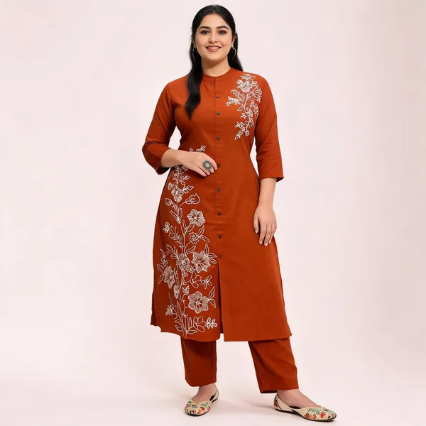 Rust_Elegance_Slub_Co_Ord