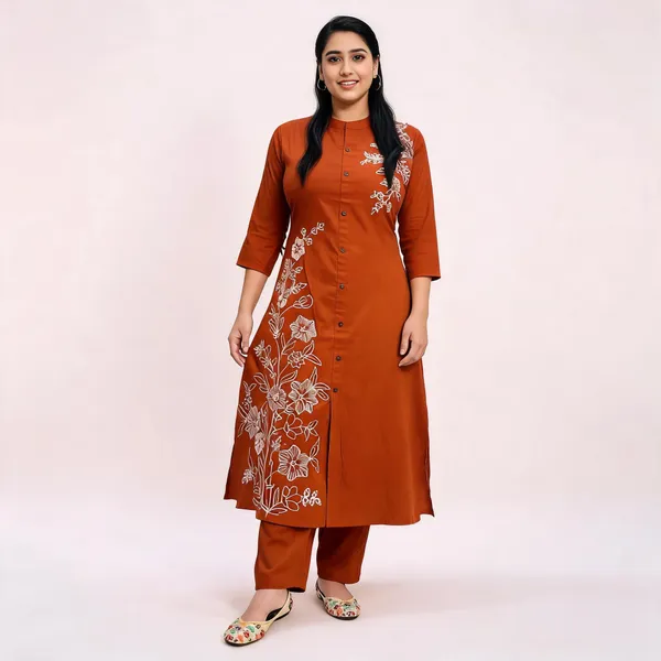 Rust_Elegance_Slub_Co_Ord