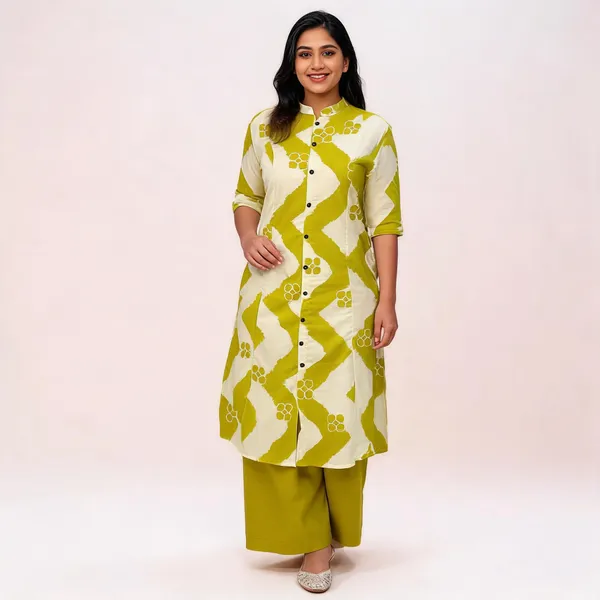 Sunlit_Chevron_Zigzag_Cotton_Kurti_Pant_Set