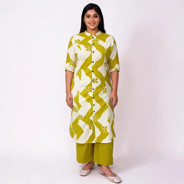 Sunlit_Chevron_Zigzag_Cotton_Kurti_Pant_Set