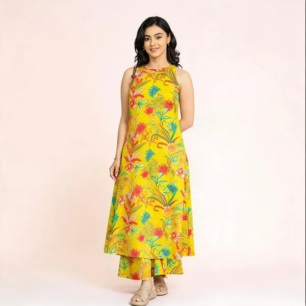 Gulnaar_Yellow_Floral_Kurta_Palazzo_Set