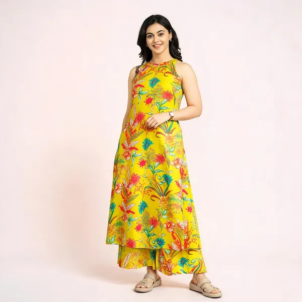 Gulnaar_Yellow_Floral_Kurta_Palazzo_Set