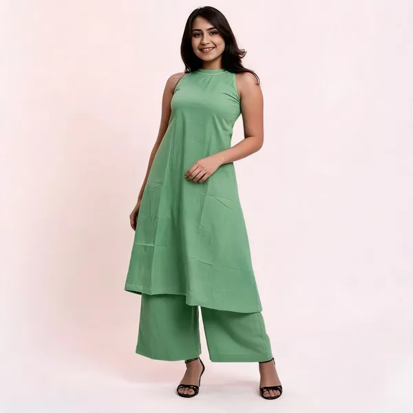 Elara_Pure_Cotton_Slub_Sleeveless_Kurta_Palazzo_Set