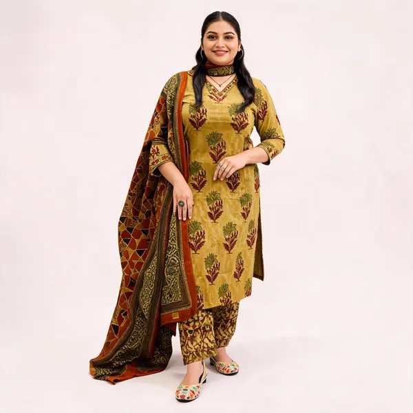 Zariya_Kalamkari_Print_Cotton_Suit_Set_With_Dupatta