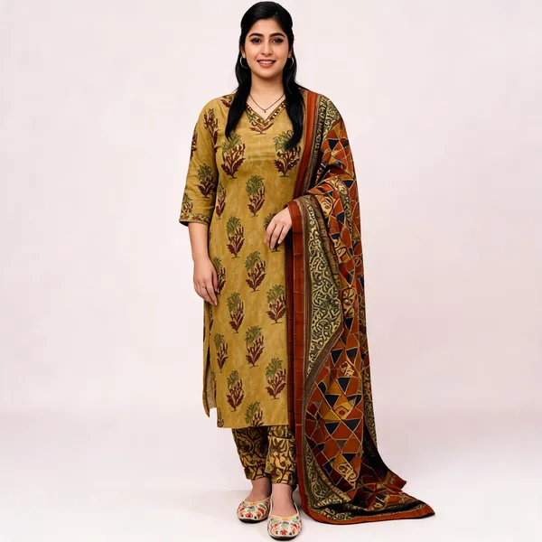 Zariya_Kalamkari_Print_Cotton_Suit_Set_With_Dupatta
