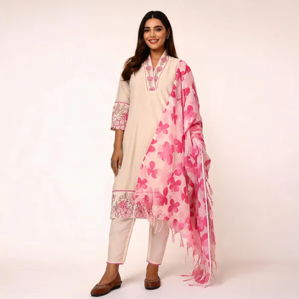 Blush_Bloom_Cotton_Flex_Embroidered_Kurta_Set_With_Kota_Doriya_Dupatta