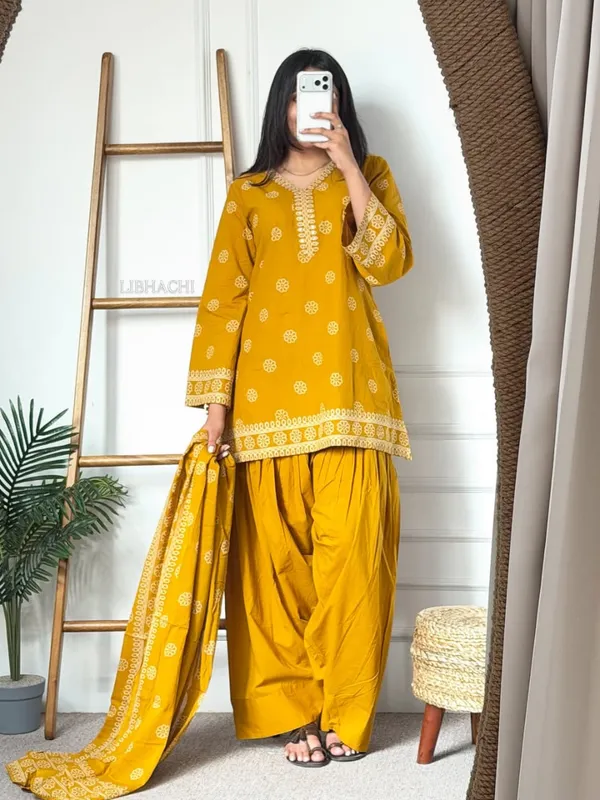Pure_Cotton_Farsi_Suit_Set_For_Women_With_Dupatta_Handcrafted_Designer_Salwar_Suit