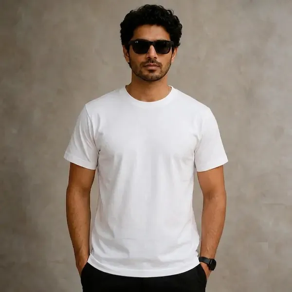 White_Cotton_Regular_Fit_T-Shirt_For_Men
