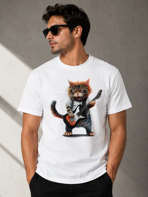 White_Graphic_Digital_Print_Regular_Fit_T-Shirt_For_Men