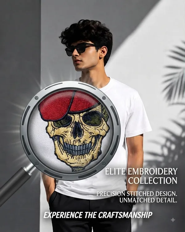 White_Cotton_Regular_Fit_Graphic_Digital_Print_Embroidered_T-Shirt_For_Men