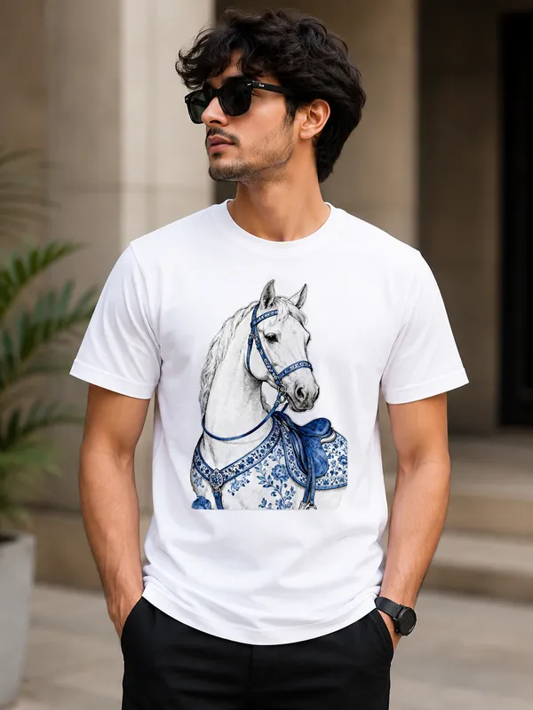 White_Cotton_Regular_Fit_Graphic_Digital_Print_T-Shirt_For_Men