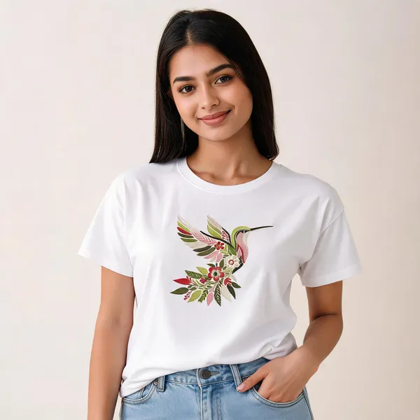 White_Cotton_Regular_Fit_Embroidered_T-Shirt_For_Women