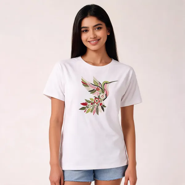 White_Cotton_Regular_Fit_Embroidered_T-Shirt_For_Women