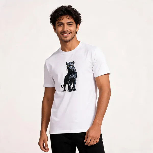 White_Cotton_Regular_Fit_Dog_Graphic_Digital_Print_Embroidered_T-Shirt_For_Men