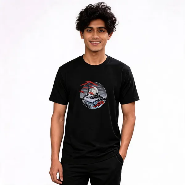 Black_Cotton_Regular_Fit_Graphic_Digital_Print_Embroidered_T-Shirt_For_Men