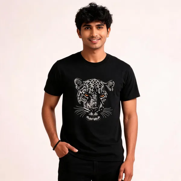 Black_Cotton_Regular_Fit_Embroidered_T-Shirt_For_Men