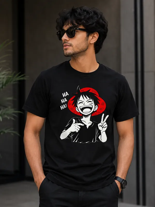 Black_Graphic_Digital_Print_Crew_Neck_T-Shirt_For_Men