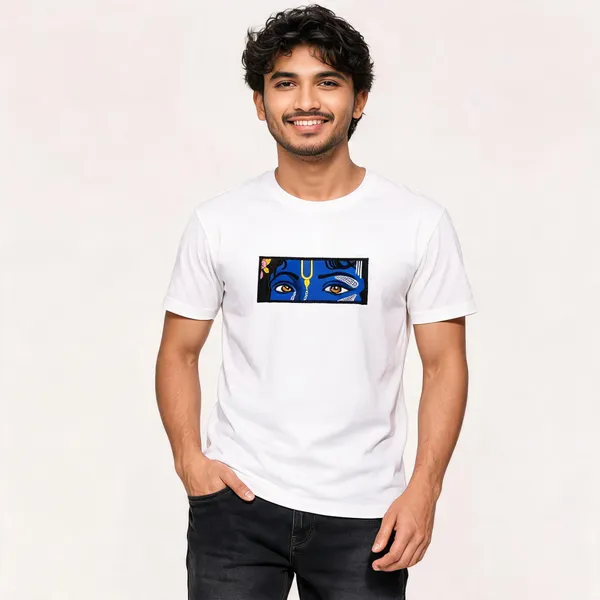 White_Cotton_Regular_Fit_Graphic_Digital_Print_Embroidered_T-Shirt_For_Men
