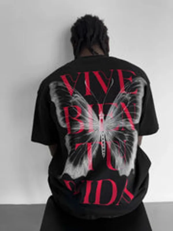 Vive_Bien_Black_Oversized_Unisex_T_Shirt