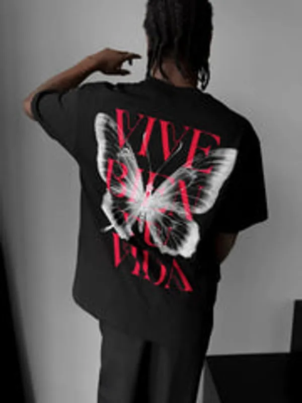 Vive_Bien_Black_Oversized_Unisex_T_Shirt