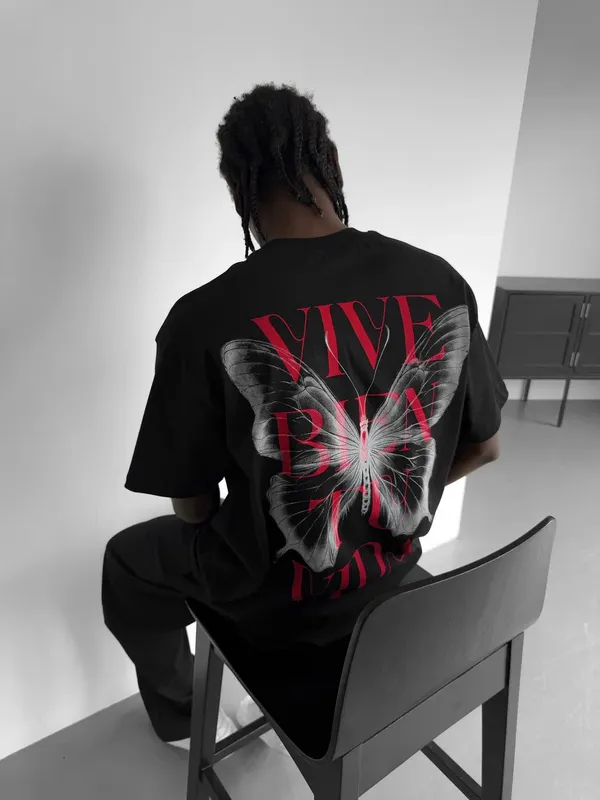 Vive_Bien_Black_Oversized_Unisex_T_Shirt