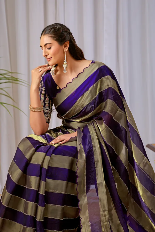 Purple_Striped_Saree_With_Embroidered_Blouse_for_Women