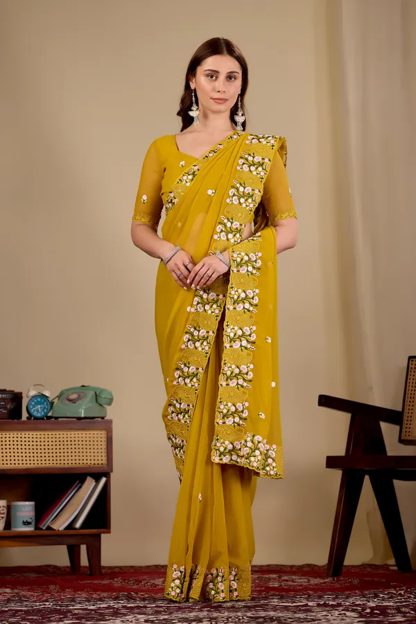 Yellow_Floral_Embroidered_Saree_for_Women
