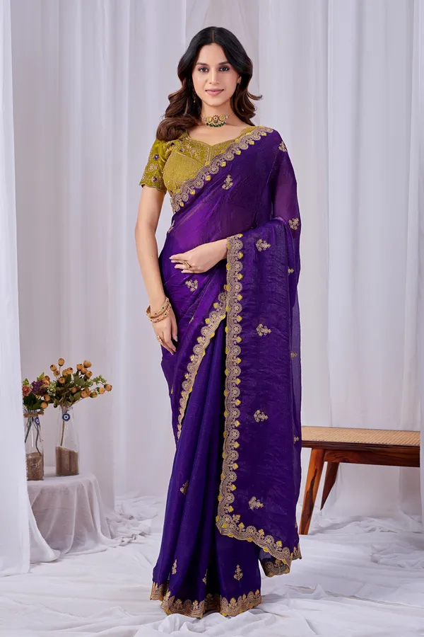 Purple_Embroidered_Saree_With_Blouse_for_Women