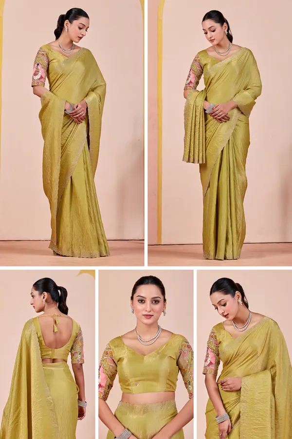 Olive_Green_Embellished_Saree_for_Women