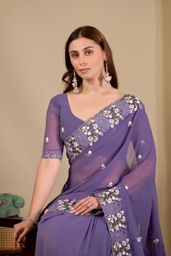 Purple_Georgette_Embroidered_Saree_for_Women