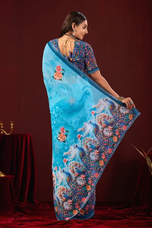 Blue_Floral_Print_Saree_for_Women