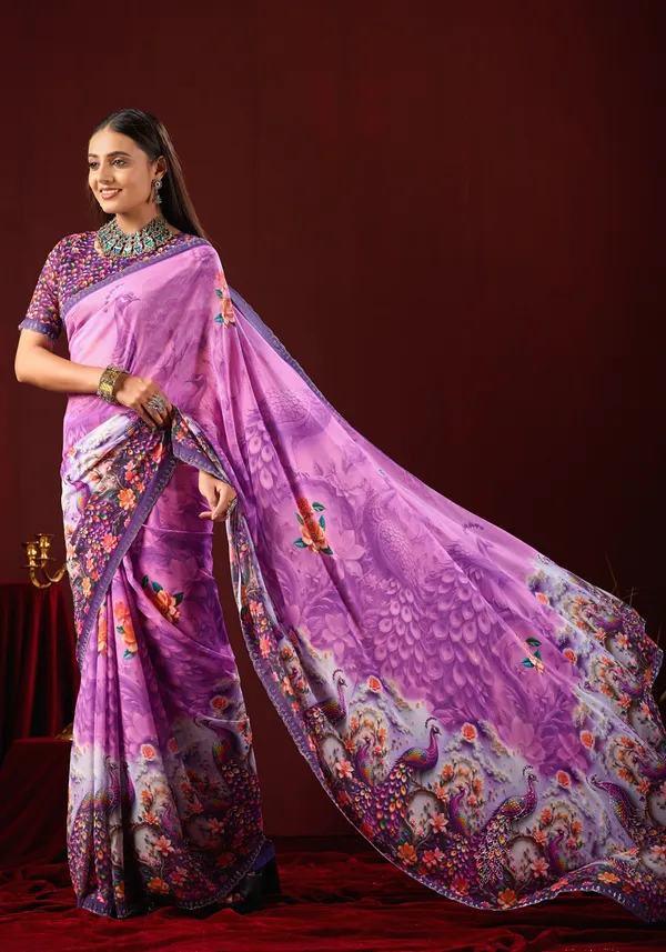 Pink_Printed_Ethnic_Saree_For_Women